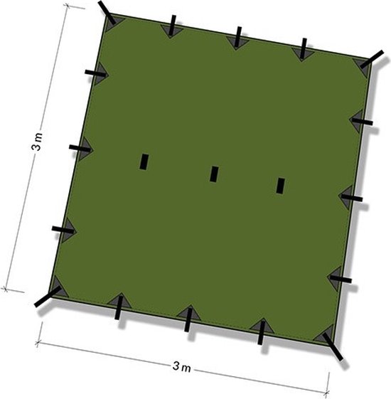 Tarp 3x3 – Olive Green van T