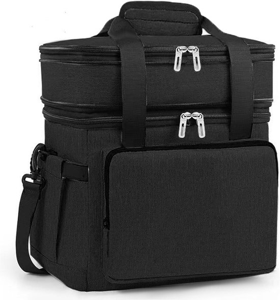 Tas-koeltas- Lunchtas voor Heren en Dames - 20L Grote Capaciteit Koeltas - Dubbeldeks Geïsoleerde Lunchbox Tas - Lekvrije Thermische Tas voor Werk, Picknick en Outdoor