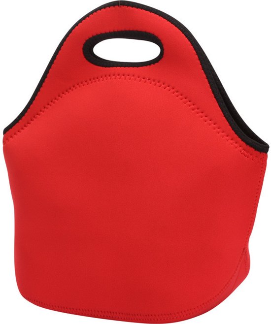 Tas-Picknicktas-Geïsoleerde Lunchtas van Neopreen - 30x16x30 cm - Koeltas Heren en Dames - Thermische Bento Lunchbox Tas voor Werk, Picknick en Camping - Waterbestendig en Herbruikbaar - Rood