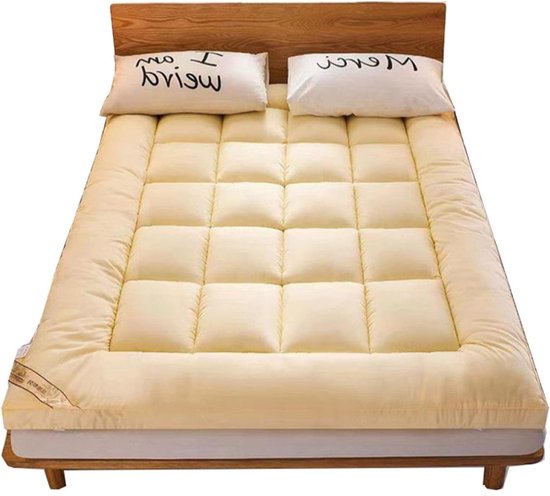 Tatami Futon Matras - Japanse Slaapmat - Comfortabel Slapen - Ergonomisch Ontwerp - 150x200cm - Geel