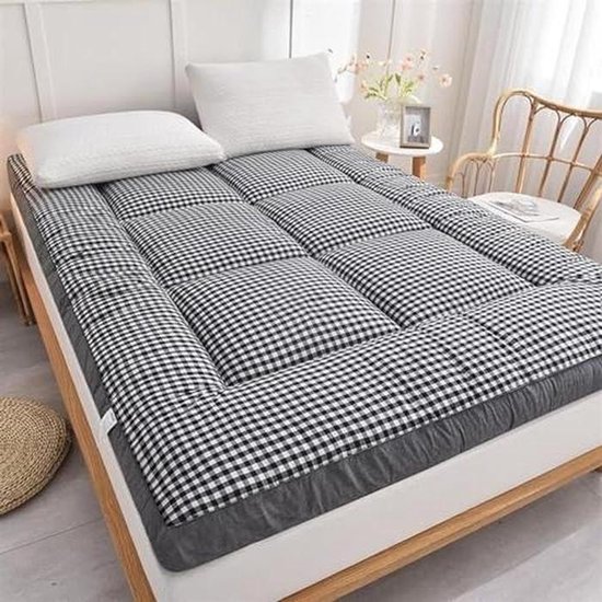 Tatami Futon Matras - Oprolbare Vloermat - Comfortabel Slapen - Drukverlichtend Ontwerp - 8CM Dik - Wit