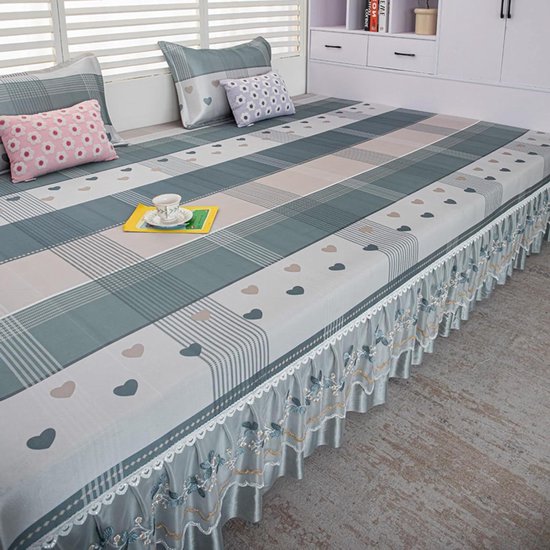 Tatami Mat - Bedmat Koelmat - Slaapkamer Decoratie - Niet-glibberig - 200x360cm - Blauw