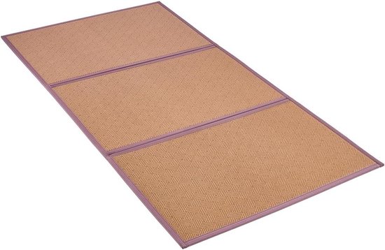 Tatami Mat - Japanse Matras Rotan - Slaap Meditatie Yoga - Handgeweven Ademend - 39 x 80 inch - Lila