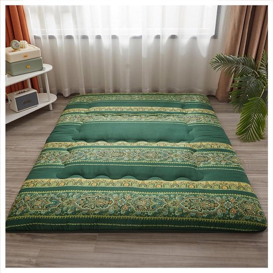 Tatami Matras - Japanse Futon Vloermatras - Comfortabel Slapen - 5-laags Ontwerp - 90 x 200 cm - Zwart