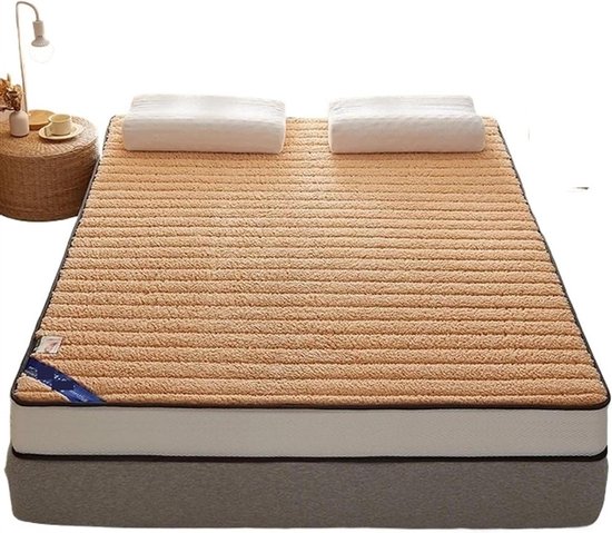 Tatami Matras - Vloermatras Futon - Comfortabel Slapen - Opvouwbaar Ontwerp - 90 x 190 cm - Grijs