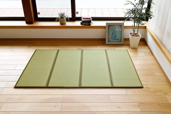 Tatami Matras - Vloermatras Futon - Japanse Slaapruimte - Natuurlijk Rush Gras - 154 x 198 cm - Natuurlijk van Merkloos
