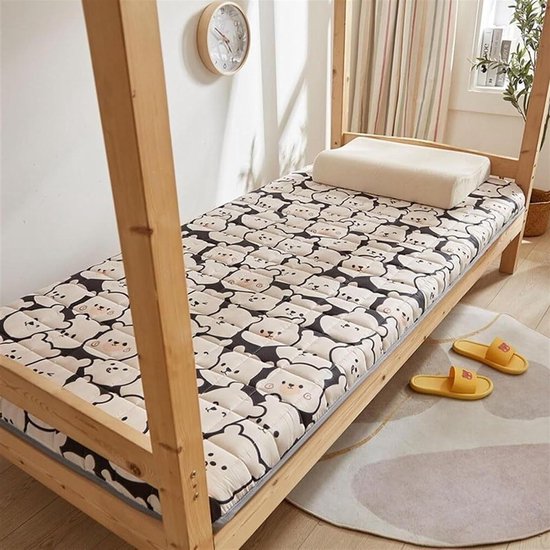 Tatami matras - Vouwmat - Comfortabel slapen - Zachte pluche stof - 90 x 200 cm - A