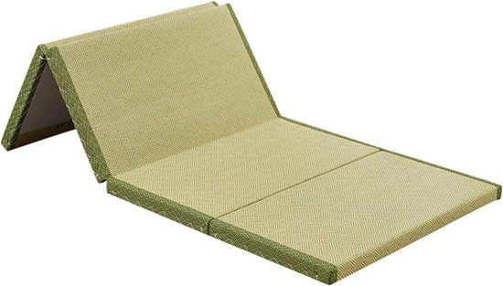 Tatami matras - Vouwmatras futon - Meditatie en yoga - Natuurlijke grasgeur - XS 60x180cm - Groen