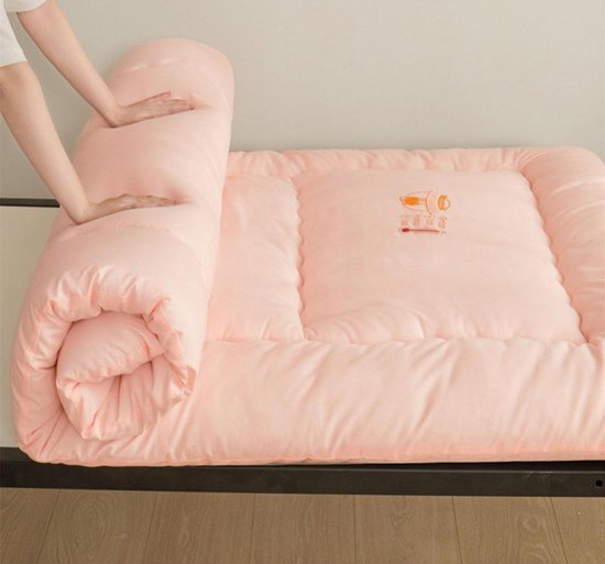Tatami Vloermatras - Slaapmat Oprolbaar - Comfortabel Slapen - Vochtopname Ademend - 150x200 cm - Roze