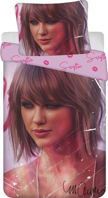 Taylor Swift Dekbedovertrek - 140 x 200 cm - 70 x 90 cm - Katoen van Merkloos