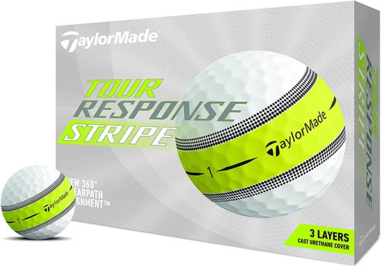 TaylorMade Tour Response Stripe Golfballen 2022 - Wit - 12 Stuks van TaylorMade