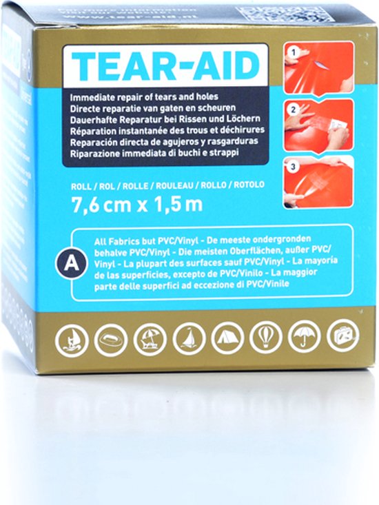 Tear-Aid rol type A voor kunststoffen en weefsels van Merkloos