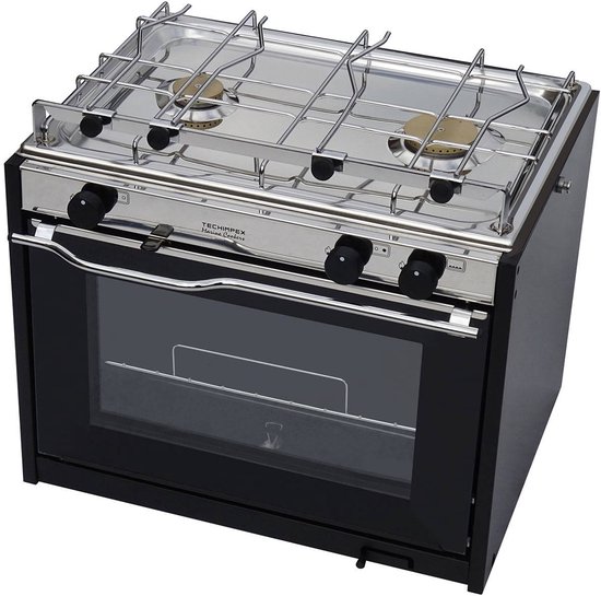 Techimpex 2-pits gaskookplaat met oven van Merkloos