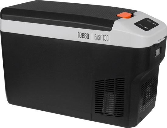 TEESA professionele compressor reiskoelkast met vriesfunctie 25L - DC12/24V - AC 230V - Autokoelkast, Compressor, Draagbare Kleine Koelkast met Vriesvak, Voor Voertuigen, Vrachtwagens, Campers, Boten, Mini Elektrische Koeler, Voor Autoritten, Reizen van Teesa