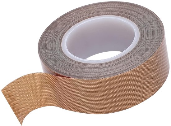 Teflon-tape op Hoge Temperatuur Zelfklevende Afdichting op Hoge Temperatuur Isolerend Thermisch Gereedschap voor Vacuümverzegelaar(0.25mm x 25mm x 10m)