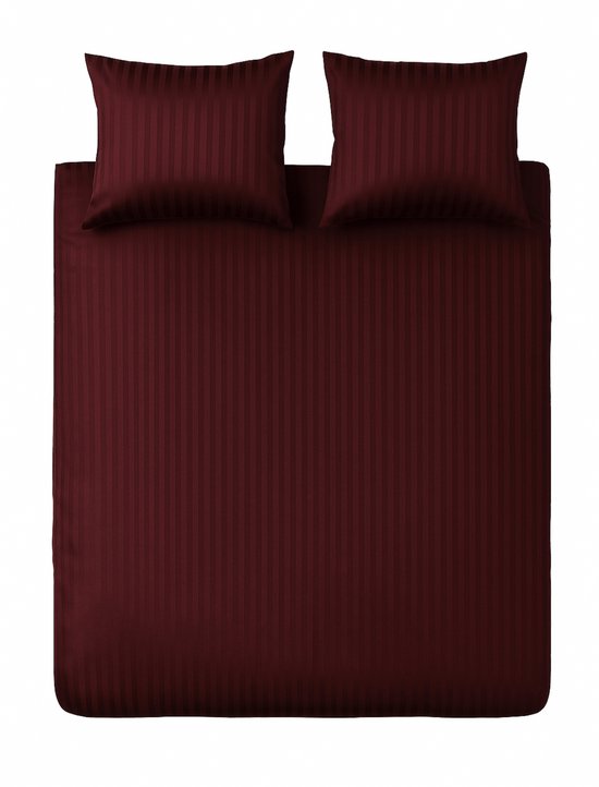 Ten Cate Hotel Dekbedovertrek - Dekbedovertrek 200 x 200 tweepersoons - Dekbedovertrekken - Dekbedovertrek 200x220 - Satijn - Bordeauxrood van Merkloos