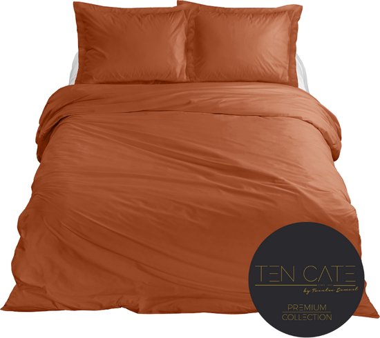 Ten Cate Premium Dekbedovertrek - Dekbedovertrek 240 x 220 katoen - Dekbedovertrekken - Dekbedovertrek 240 x 220 - Satijn - Indian Spice - Terracotta van Ten Cate