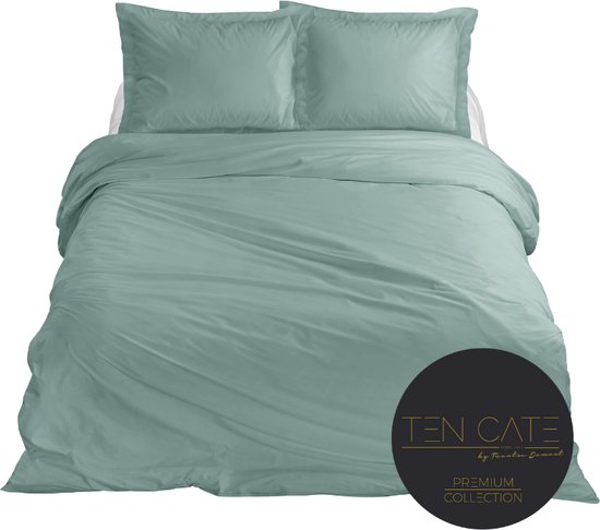 Ten Cate Premium Dekbedovertrek - Dekbedovertrek 240 x 220 katoen - Dekbedovertrekken - Dekbedovertrek 240 x 220 - Satijn - Mineral Mint van Ten Cate