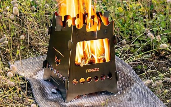 tent kachel / Draagbare Lichtgewicht - camping gas stove Portable collapsible, ‎12 x 12 x 16 cm van T