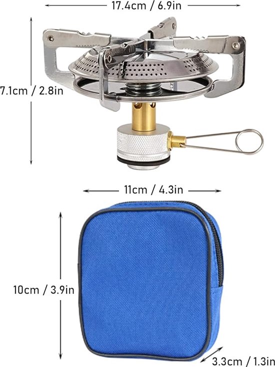 tent kachel / Draagbare Lichtgewicht - camping gas stove Portable collapsible, 12.7 x 10.9 x 4.7 cm van T
