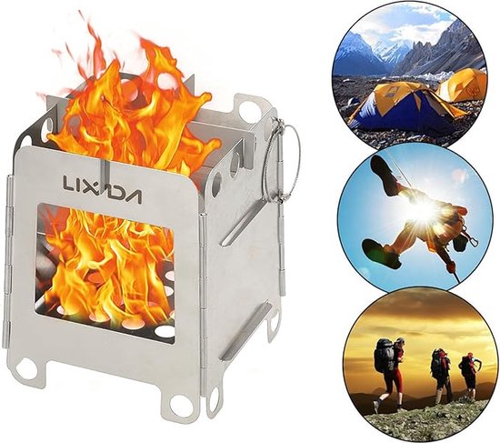 tent kachel / Draagbare Lichtgewicht - camping gas stove Portable collapsible, 12.7L x 11.6W x 16.2H centimetres van T