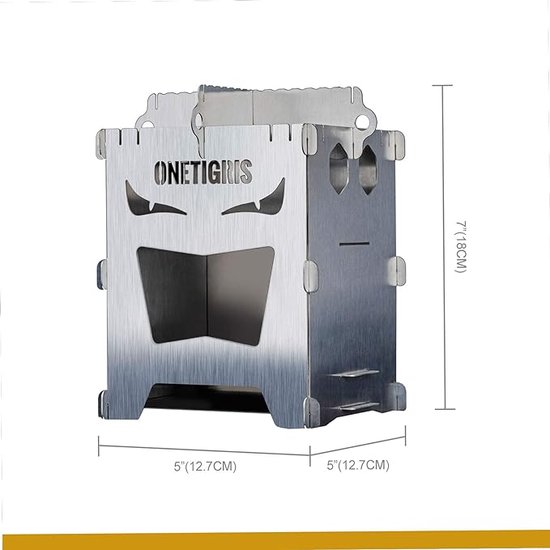 tent kachel / Draagbare Lichtgewicht - camping gas stove Portable collapsible, 12.7L x 12.7W x 18H centimetres