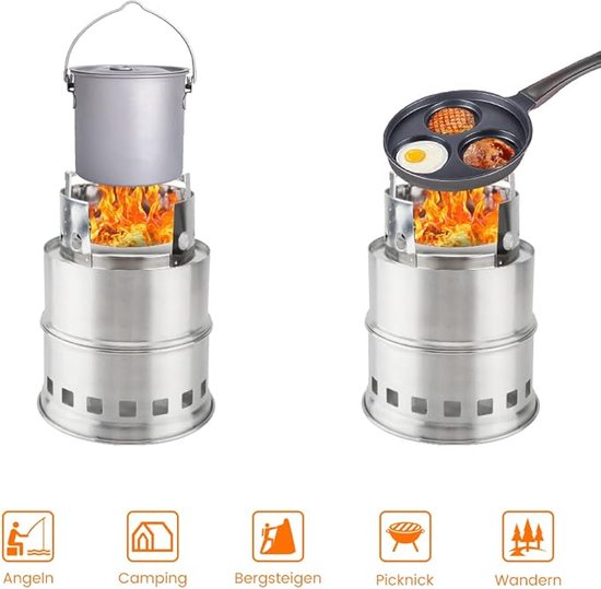tent kachel / Draagbare Lichtgewicht - camping gas stove Portable collapsible, ‎13.5 x 13.5 x 7 cm van T