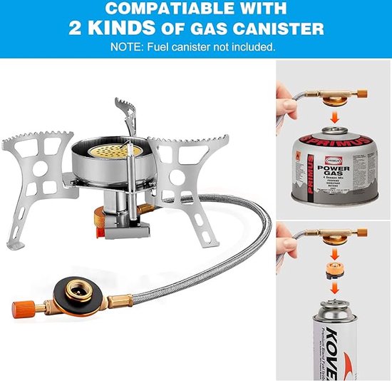 tent kachel / Draagbare Lichtgewicht - camping gas stove Portable collapsible, 3900W 9L x 10W x 9H centimetres van T