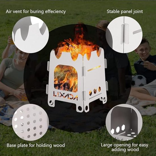 tent kachel / Draagbare Lichtgewicht - camping gas stove Portable collapsible, 8.5L x 8.4W x 23H centimetres van T