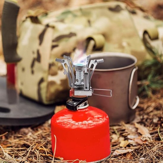 tent kachel / Draagbare Lichtgewicht - camping gas stove Portable collapsible, 8L x 5.5W x 4.5H centimetres van T