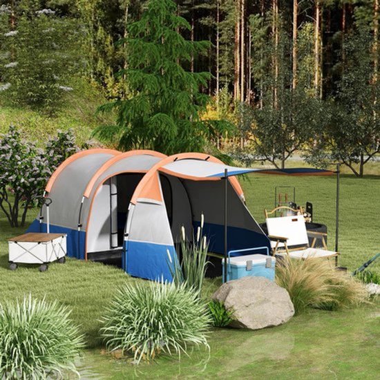 Tent – Kampeertent – Familie Tent – Weekendtent – Waterdicht Polyester – 420x200x150 cm – Glasfiberstokken van Merkloos