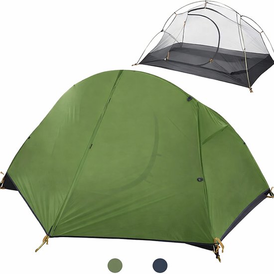 tent - licht - voor 1 persoon - waterdicht - anti-UV-dubbellaags - draagbaar - voor outdoor - fietsen - kamperen - 4 seizoenen - eenvoudige installatie van Merkloos