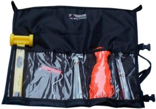 Tent Reparatie Set - Kampeeruitrusting - Kamperen Onderhoud - 23 Delige Kit - Diverse Maten - Grijs van Merkloos