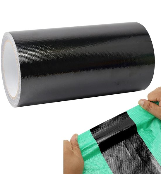 Tent Reparatie Tape - Waterdichte Patch Kit - Buiten Spullen Repareren - Extreme Weerbestendigheid - 10cm x 10m - Zwart van Merkloos