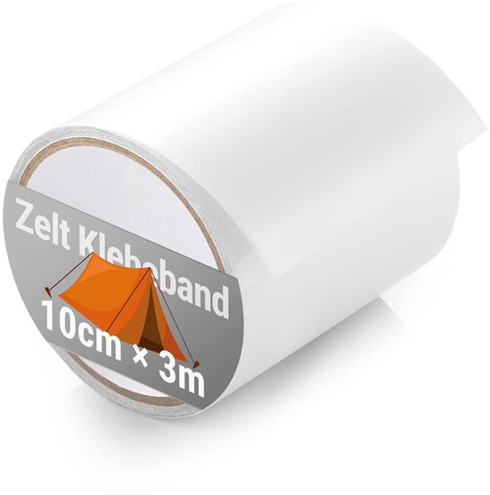 Tent reparatietape - Plakband waterdicht - Luifels repareren - Professionele hechting - 10cm x 3m - Transparant van Merkloos