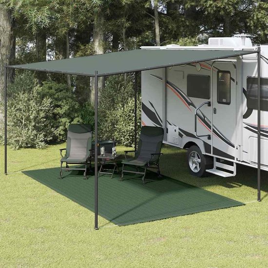 Tent tapijt 200x400 cm - HDPE - ademend - beschermt gras - Thijox