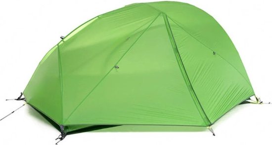 Tent - Tunneltent - 1 cabine - 2 Slaapplaatsen - 2 Personen - Lichtgewicht - Draagbaar - 4 Seizoenen - Nylon - Groen van Merkloos