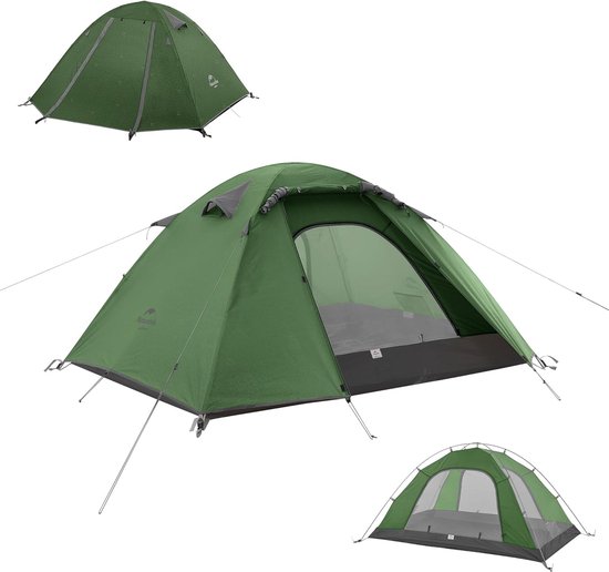 Tent van de professionele serie voor 2 personen, waterdicht, ultralicht, 3-4 seizoenen, 2, 1 stuks, met klein pakket, campingtent voor bergbeklimmen, fietstochten, trekking, outdoor van T