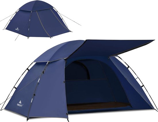 Tent voor 1-2 personen, ultralicht, waterdicht, PU3000 mm, campingtent, kleine verpakkingsgrootte, tent voor outdoor en camping van T