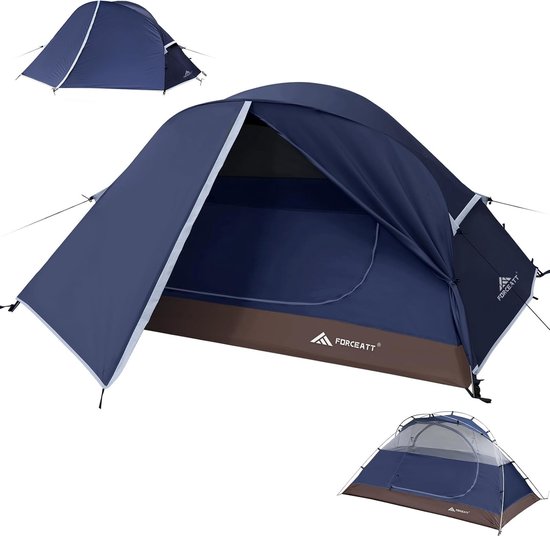 Tent voor 2 en 3 personen, ultralicht en waterdicht voor vier seizoenen, ideaal voor kamperen, backpacken en wandelen, eenvoudig op te zetten en mee te nemen.