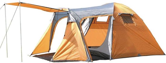 Tent voor 2 tot 4 personen, waterdicht en ultralicht, met binnentent, luifel en muggennet, inclusief draagtas van T