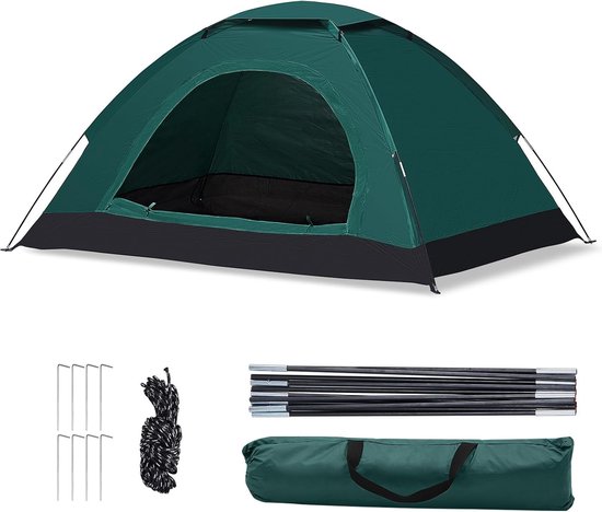 Tent voor 3-4 Personen - Waterdicht, Lichtgewicht en Snel Opzetten voor Outdoor Avonturen van Merkloos