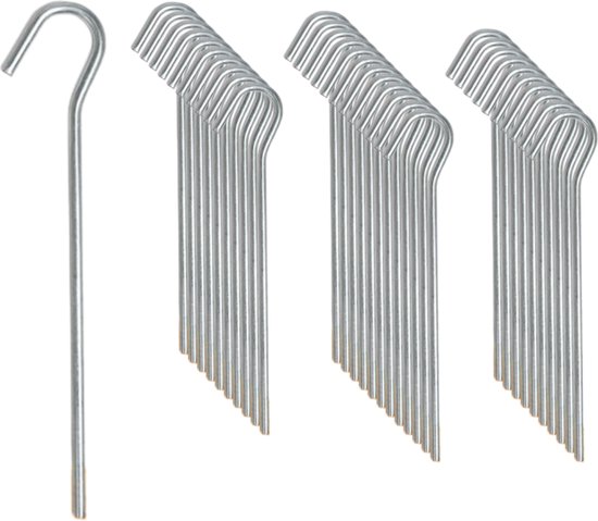 Tentharing | Grondpen | 30 Stuks | Ø5 x 230mm / 30mm | Stalen Staaf | Stormharing RVS van T