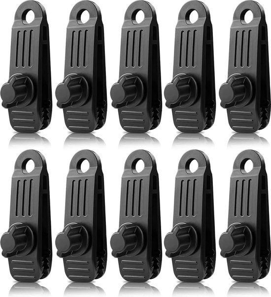 Tenttapijt Clips met Schroef - Doekklem clip - 10 stuks - Zeilklemmen - Kamperen - Zeilclips - Dekzeil - Tentdoek - Luifel Klem - Tent clips - Tarp Clips - 8.5*2.6*2.8CM van Merkloos