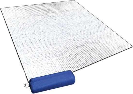 Tenttapijt -Isolatiemat - Aluminium isolatiemat - schuimmat - kampeerslaapmat - slaapmat van 200 x 100 cm - gespecialiseerde kampeermat - thermomat - dubbelzijdige deken van schuim en aluminiumfolie - opvouwbare tentmat, grondmat