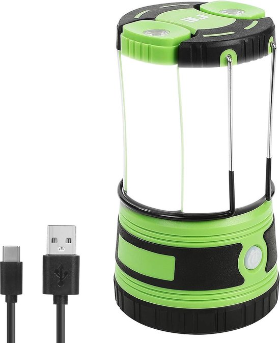 Tentverlichting USB oplaadbaar - Camping lantaarn met afneembare zaklamp - 1000 Lumen - Outdoor zoeklicht voor noodgevallen, wandelen, vissen - stroomuitval van T
