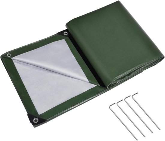 Tentvloermat Geïsoleerd - Vochtbestendige deken - Outdoor kamperen - 3-laagse structuur - 2.4 x 2.4 m - Malachiet Groen