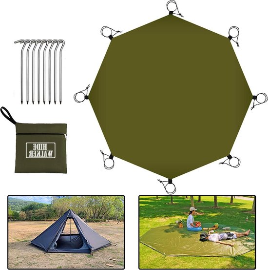 Tentzeil - Grote Waterdichte Gronddoek 4x4m - Kamperen Zware Onderlegger - Ademend Luifeltapijt - Universele Tentmat van T