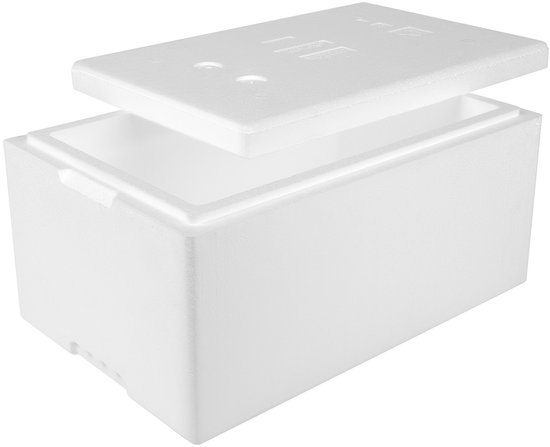 Termobox Styrofoam thermische box met deksel PZH certificaat 580x380x285mm 32L Arpack van Arpack