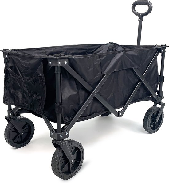 TerraGear Bolderkar opvouwbaar - Bolderwagen vierkant opvouwbaar - 110L inhoud - 100KG draagcapaciteit van TerraGear